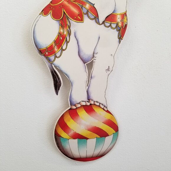 Vintage French Circus Elephant Cardboard Mobile by Ch. Poumeyrol for Kid French - Picture 3 of 7